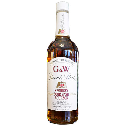 G & W PRIVATE STOCK SOUR MASH BURBON 1LT