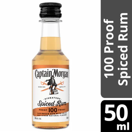 CAPTAIN MORGAN SPICED RUM 50ML 100 PROOF
