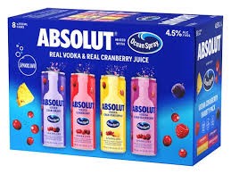 ABSOLUT MIXED WITH OCEAN SPRAY 8CAN