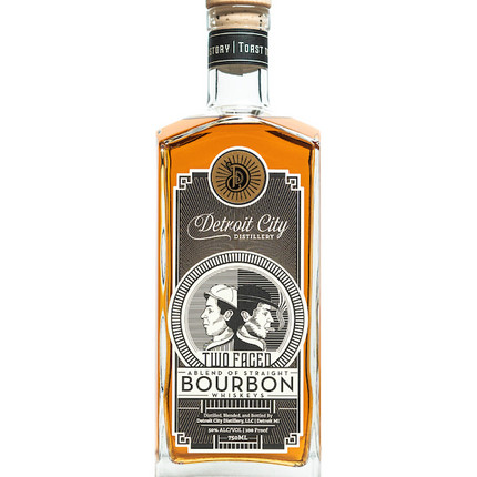 DETROIT CITY TWO FACES BOURBON 750ML 100 PROOF