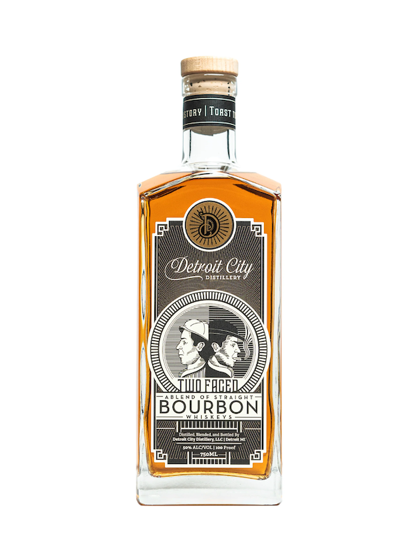 DETROIT CITY TWO FACES BOURBON 750ML 100 PROOF