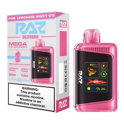 RAZ PINK LEMONADE MINTY O'S 25K PUFFS