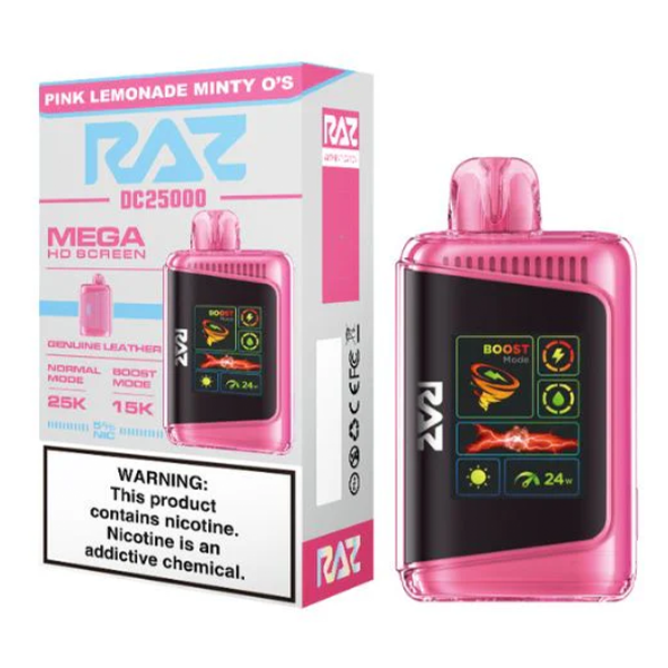 RAZ PINK LEMONADE MINTY O'S 25K PUFFS