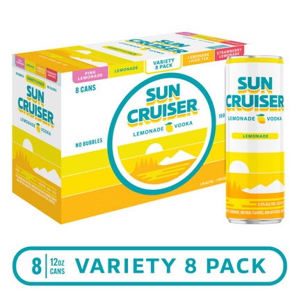 SUN CRUISER LEMONADE VODKA VARIETY 8PK 12OZ CAN