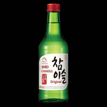 JINRO CHAMISUL ORIGINAL SOJU 40.2 PROOF  375ML