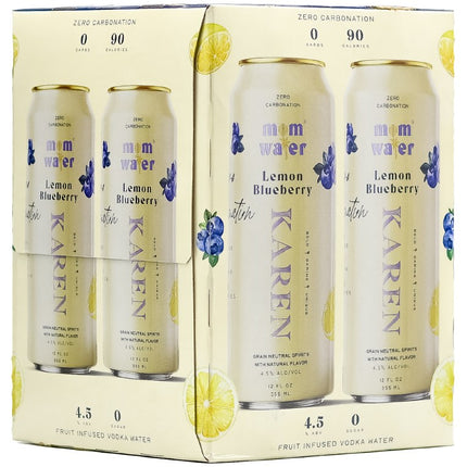 MOM WATER LEMON BLUEBERRY KAREN 4PK 355ML CAN