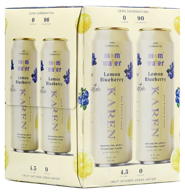 MOM WATER LEMON BLUEBERRY KAREN 4PK 355ML CAN