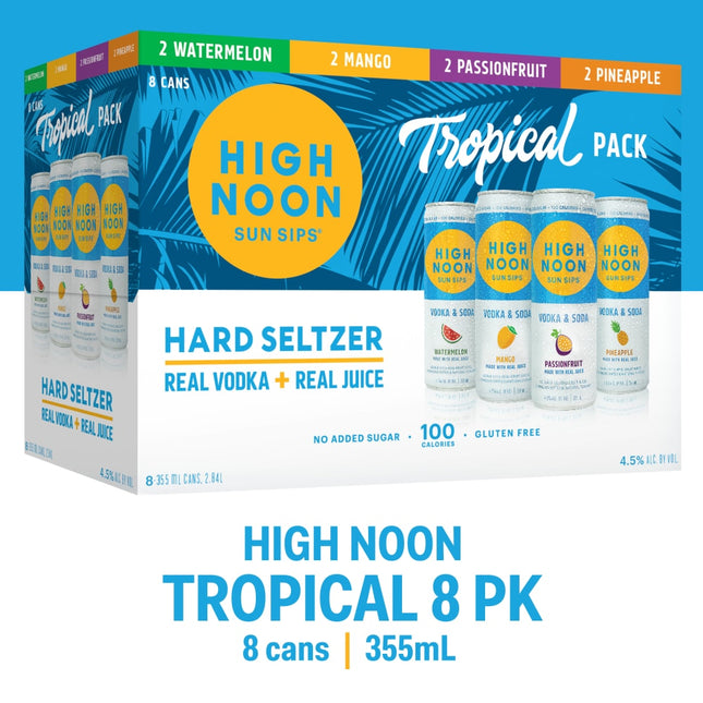 HIGH NOON TROPICAL VODKA VARIETY PK SELTZER 8PK