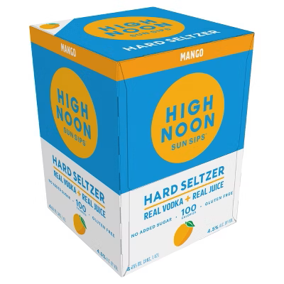 HIGHNOON MANGO HARD SELTZER REAL VODKA 4PK