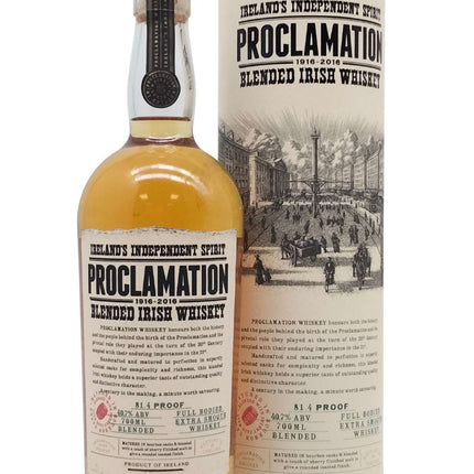 PROCLAMATION IRISH WHISKEY 81.4 Proof 750 ml