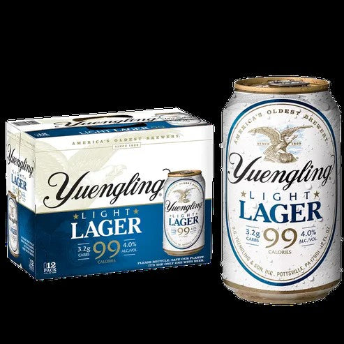 YUENGLING LIGHT BEER 12OZ 12PK CAN
