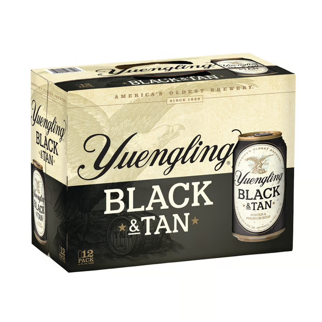 YUENGLING BLACK & TAN BEER 12PK 12OZ CAN