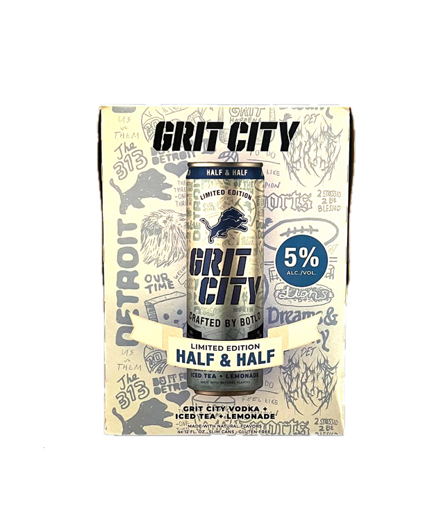 GRIT CITY RTD HALF & HALF 4PK 12OZ CAN