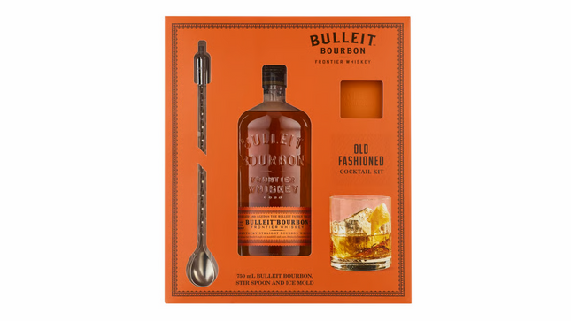 BULLEIT BOURBON W/ICE MOLD & SPOON 750ML 90 PROOF