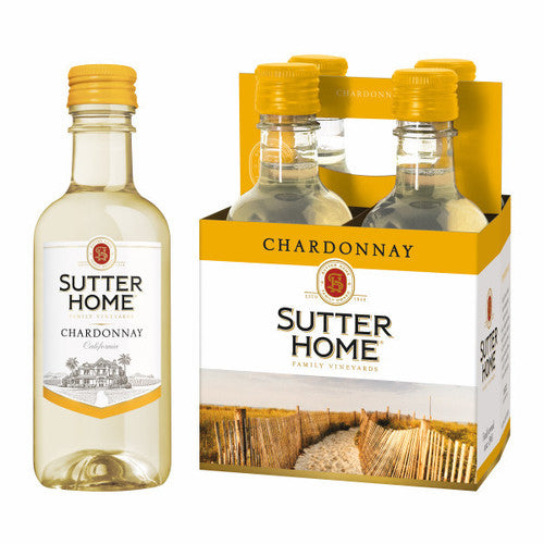 SUTTER HOME CHARDONNAY 187ML 4PK