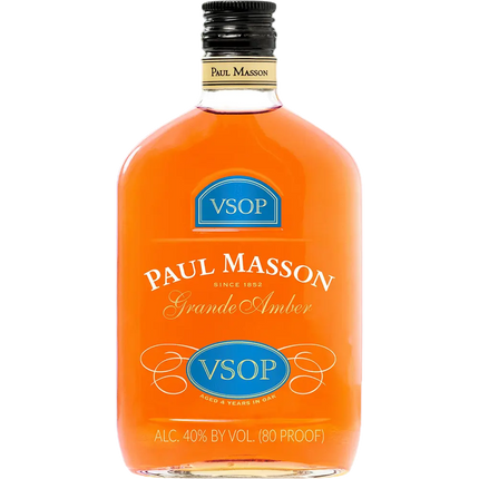 PAUL MASSON GRANDE AMBER VSOP 80 Proof 375 ml