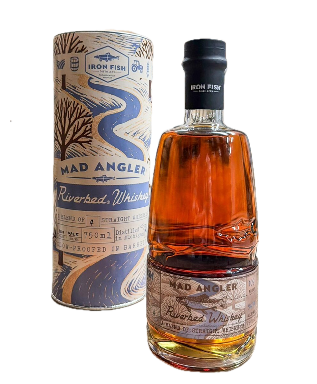 IRON FISH MAD ANGLER RIVERBED WHISKEY 750ML 109 PROOF