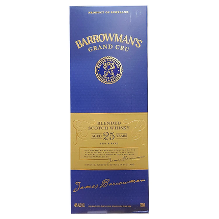 BARROWMANS 25YR BLENDED SCOTCH 80 PROOF