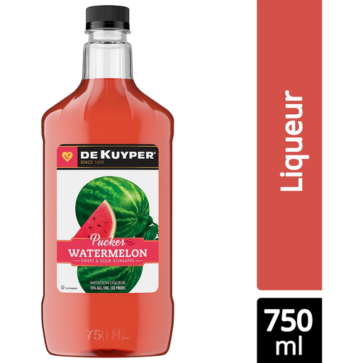 DEKUYPER WATERMELON PUCKER PL 30 Proof 750 ml