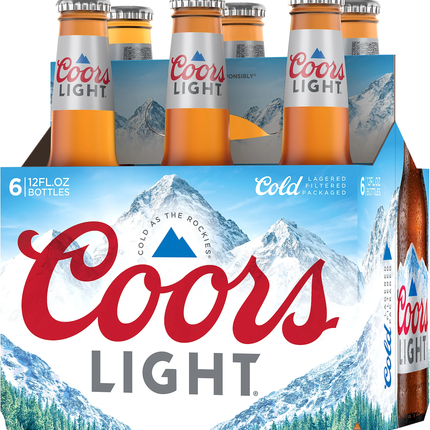 COORS LIGHT 6PK 12OZ BOTTLE