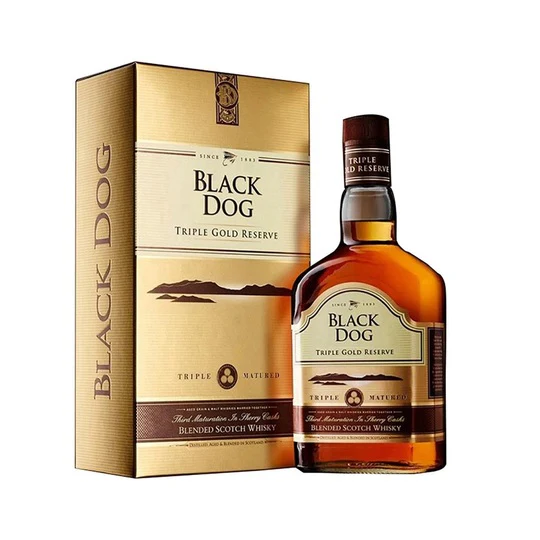 BLACK DOG TRIPLE GOLD RESERVE 85.6 Proof 750 ml