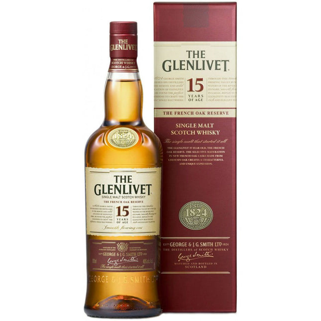GLENLIVET FRENCH OAK-15 YR 80 Proof 750 ml