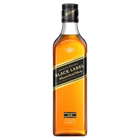 JOHNNIE WALKER BLACK LABEL 80 Proof 375 ml