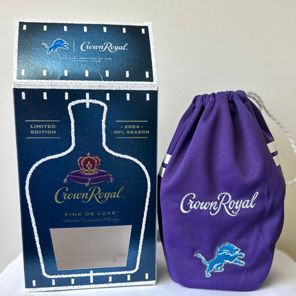 CROWN ROYAL WITH DETROIT LIONS BAG  750ML 80 PROOF