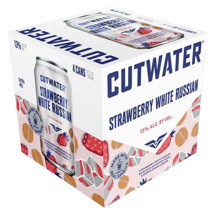 CUTWATER STRAWBERRY WHITE RUSSIAN 4PK