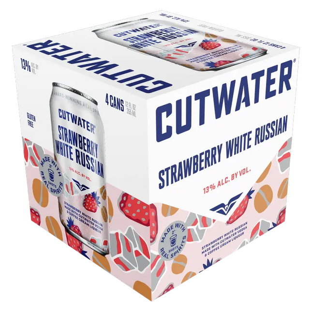 CUTWATER STRAWBERRY WHITE RUSSIAN 4PK