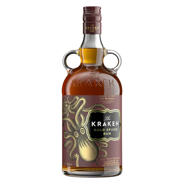 KRAKEN GOLD SPICED RUM 70 Proof 750 ml