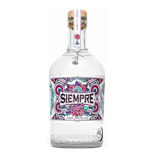 SIEMPRE TEQUILA PLATA 80 Proof 750 ml
