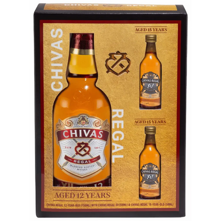 CHIVAS REGAL 750ML 80 PROOF W/2 50ML XV CHIVAS