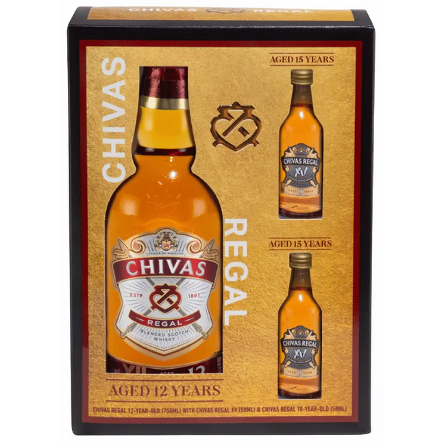 CHIVAS REGAL 750ML 80 PROOF W/2 50ML XV CHIVAS